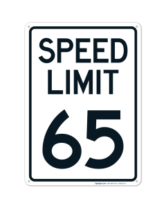 Speed Limit 65 Mph Sign