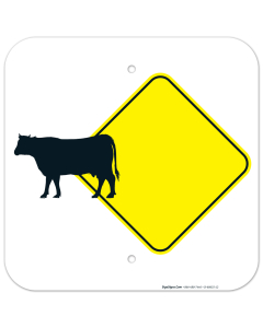 Cow Crossing Symbol Sign