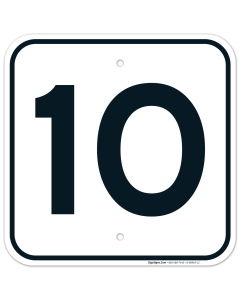Parking Lot Number 10 Sign