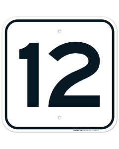 Parking Lot Number 12 Sign