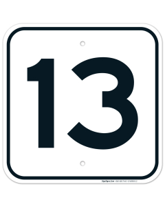 Parking Lot Number 13 Sign