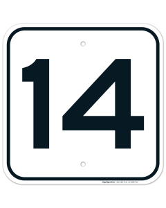 Parking Lot Number 14 Sign