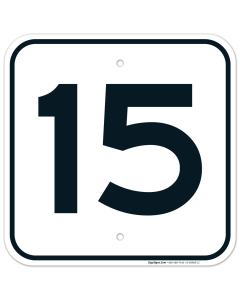 Parking Lot Number 15 Sign