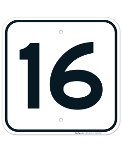 Parking Lot Number 16 Sign