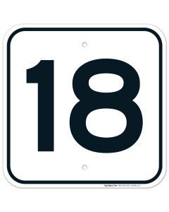 Parking Lot Number 18 Sign