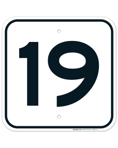 Parking Lot Number 19 Sign