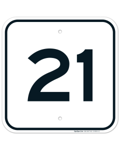 Parking Lot Number 21 Sign