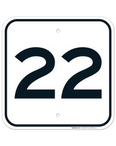 Parking Lot Number 22 Sign