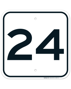 Parking Lot Number 24 Sign