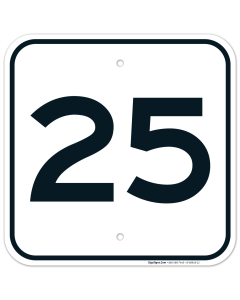 Parking Lot Number 25 Sign