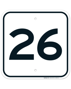 Parking Lot Number 26 Sign