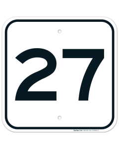 Parking Lot Number 27 Sign