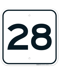 Parking Lot Number 28 Sign