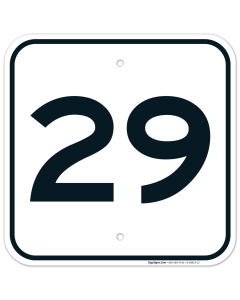 Parking Lot Number 29 Sign