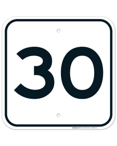 Parking Lot Number 30 Sign