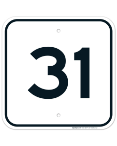 Parking Lot Number 31 Sign