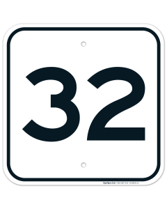 Parking Lot Number 32 Sign
