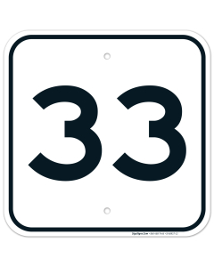 Parking Lot Number 33 Sign