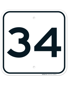 Parking Lot Number 34 Sign