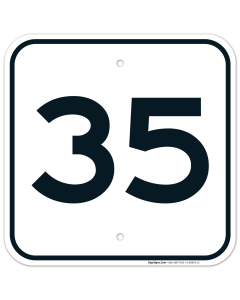 Parking Lot Number 35 Sign