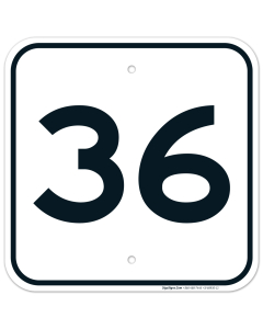 Parking Lot Number 36 Sign