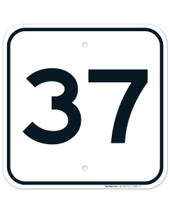 Parking Lot Number 37 Sign