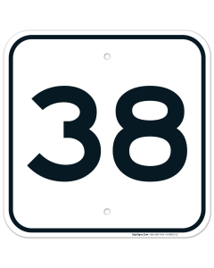 Parking Lot Number 38 Sign