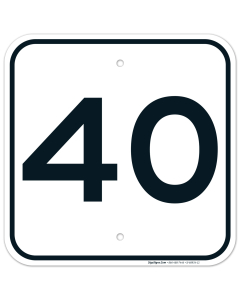 Parking Lot Number 40 Sign