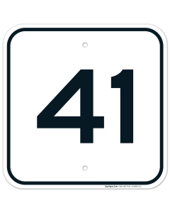 Parking Lot Number 41 Sign