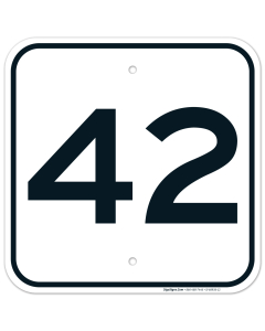 Parking Lot Number 42 Sign
