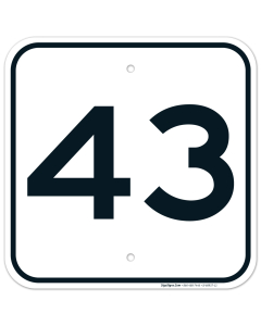 Parking Lot Number 43 Sign
