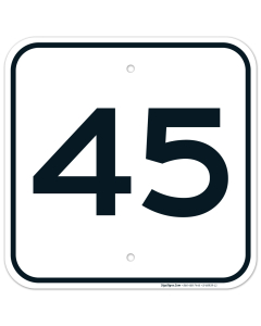 Parking Lot Number 45 Sign