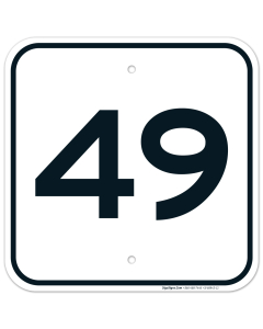 Parking Lot Number 49 Sign