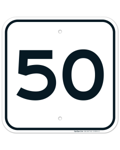 Parking Lot Number 50 Sign