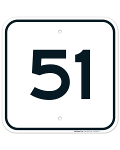 Parking Lot Number 51 Sign