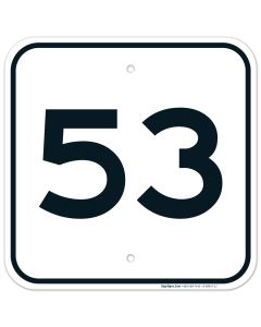 Parking Lot Number 53 Sign