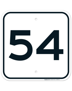 Parking Lot Number 54 Sign