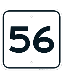 Parking Lot Number 56 Sign