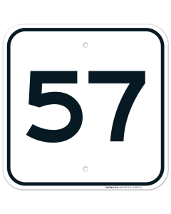 Parking Lot Number 57 Sign