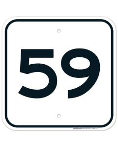 Parking Lot Number 59 Sign