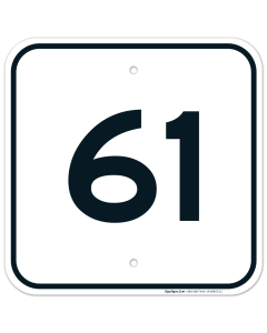 Parking Lot Number 61 Sign