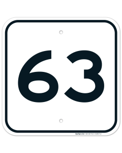 Parking Lot Number 63 Sign