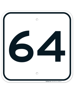 Parking Lot Number 64 Sign