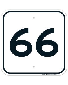 Parking Lot Number 66 Sign