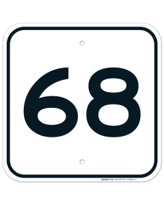 Parking Lot Number 68 Sign