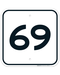 Parking Lot Number 69 Sign