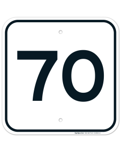 Parking Lot Number 70 Sign
