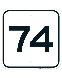 Parking Lot Number 74 Sign