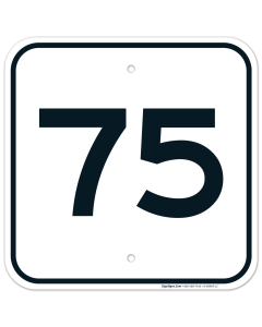 Parking Lot Number 75 Sign