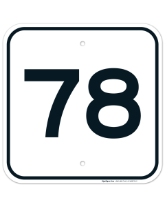 Parking Lot Number 78 Sign